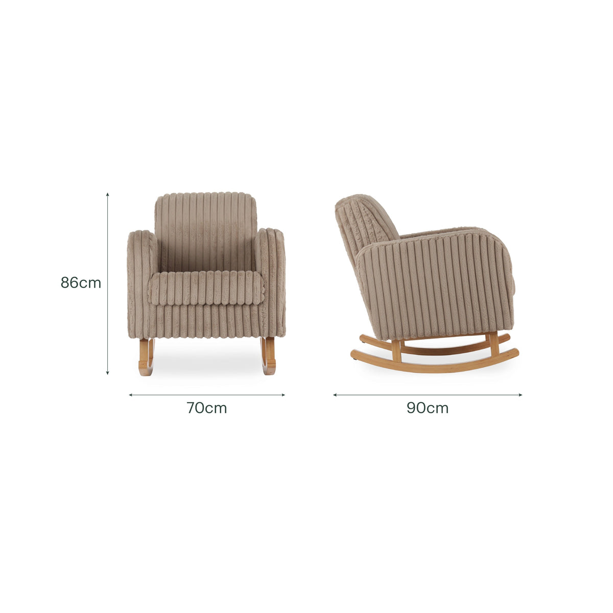 Etta Nursing Chair - Faux Fur Mink