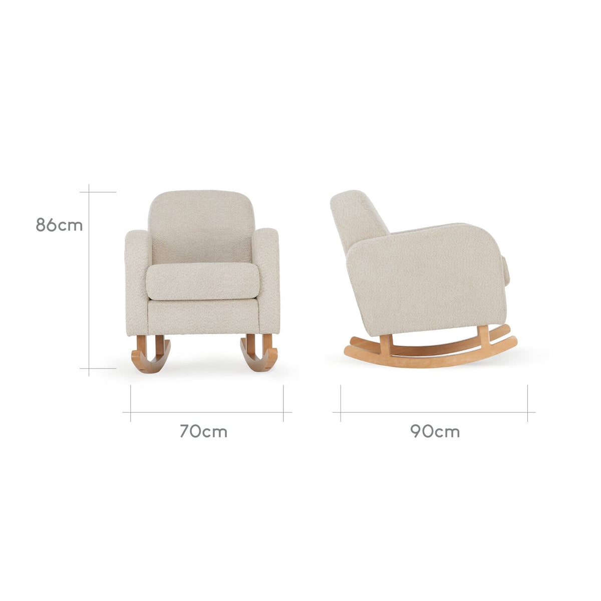 Etta Nursing Chair - Bouclé Mushroom