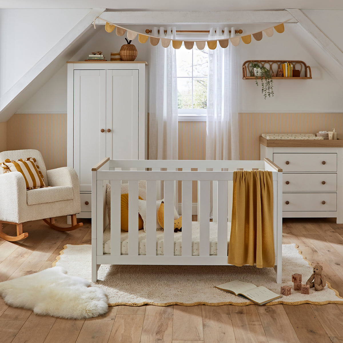 Clara 3 Piece Nursery Furniture Set - Cashmere & Ash