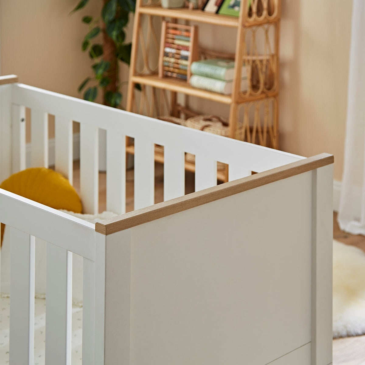Luna Cot Bed - White & Oak