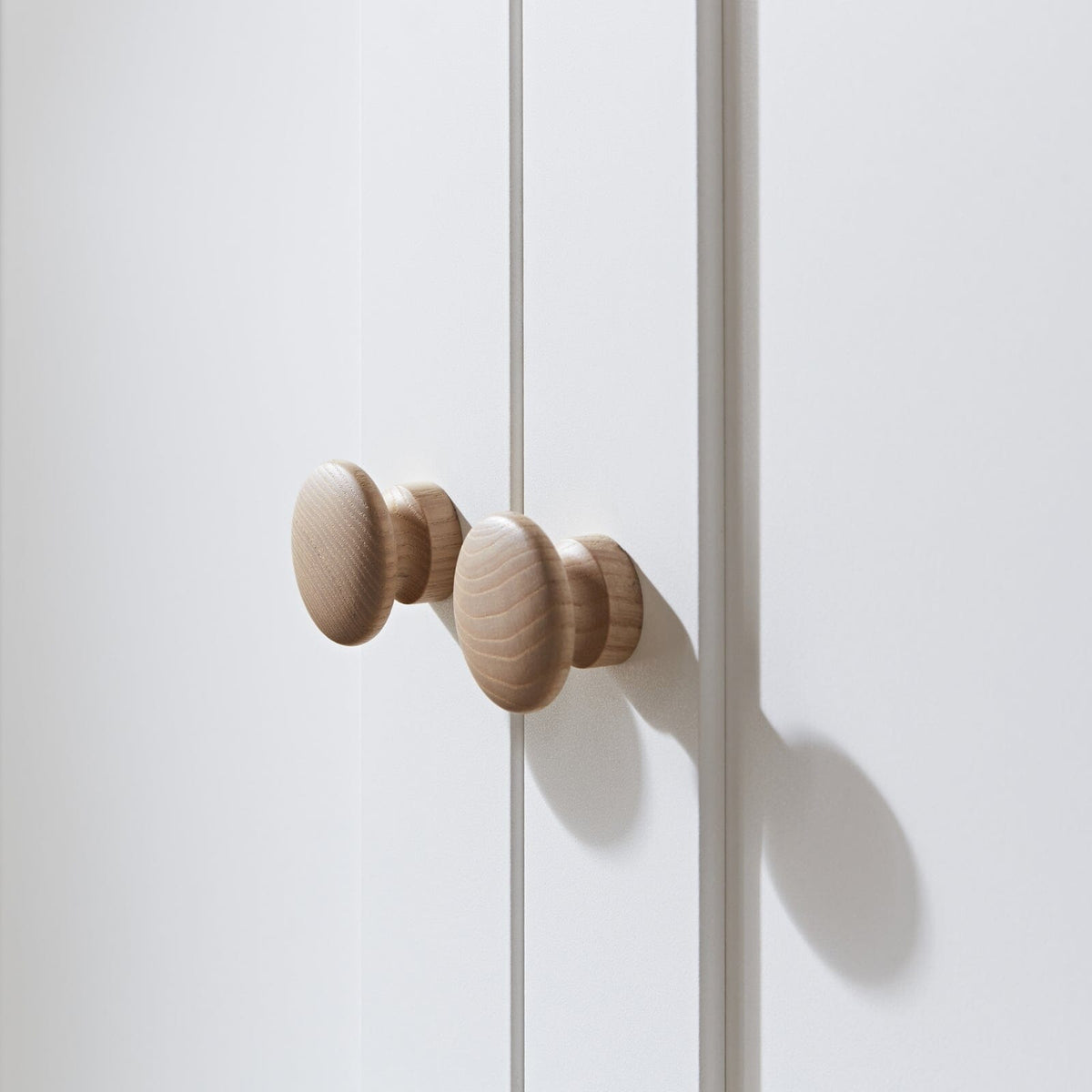 Luna 2 Door Double Wardrobe - White & Oak