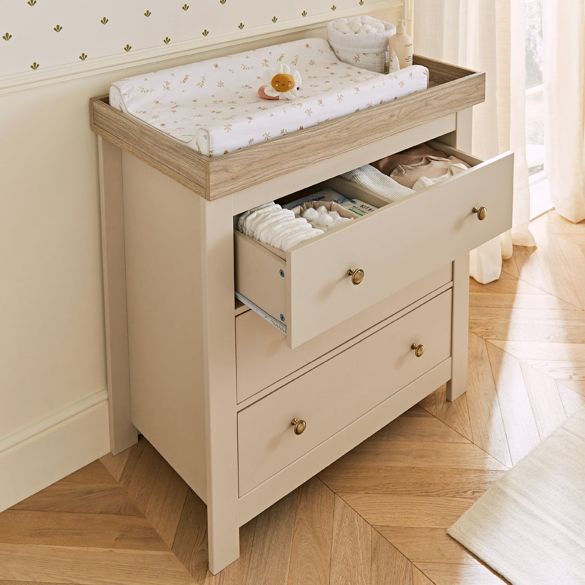 Luna Dresser Changer - Cashmere & Ash
