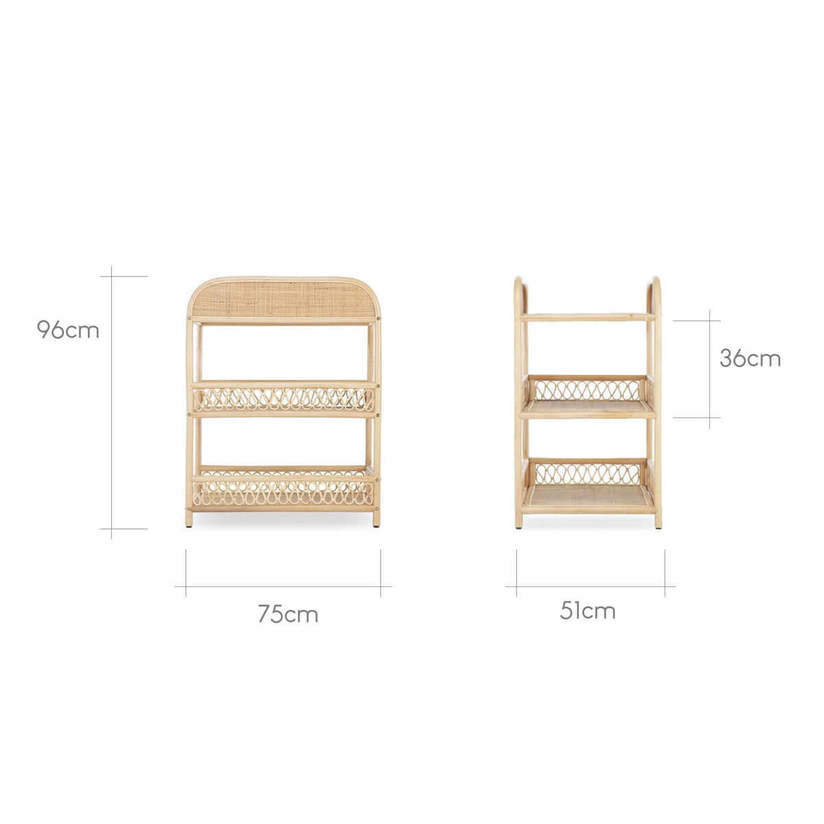Aria Rattan Changing Table - Natural