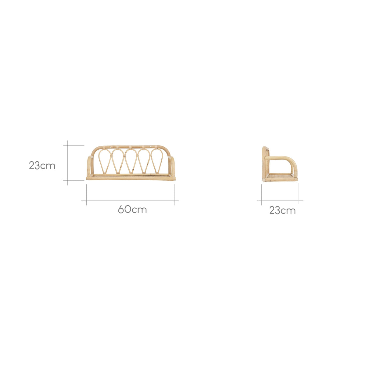 Aria Rattan Shelf - Small
