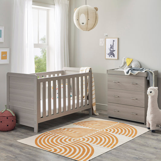 Caro 2 Piece Nursery Furniture Set - Grey Wash