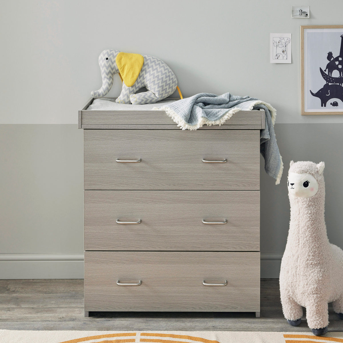 Caro 2 Piece Nursery Furniture Set - Grey Wash