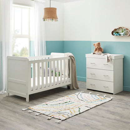Caro 2 Piece Nursery Furniture Set - White Wash