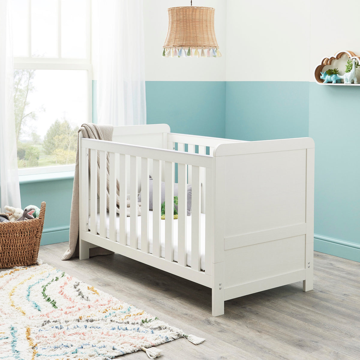 Caro 2 Piece Nursery Furniture Set - White Wash