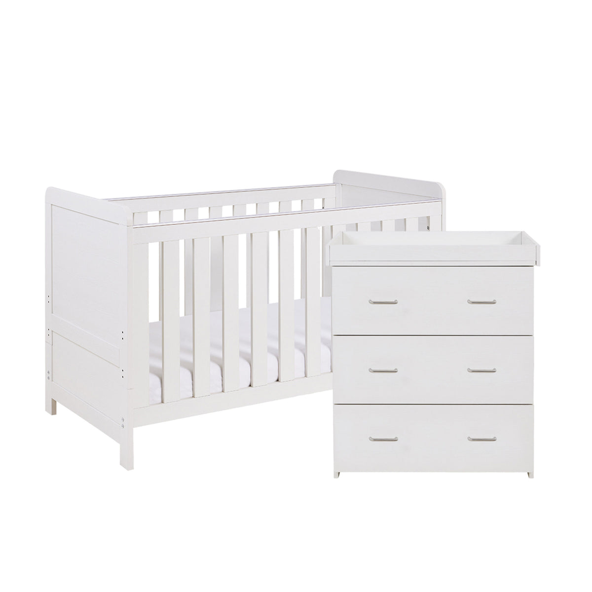 Caro 2 Piece Nursery Furniture Set - White Wash