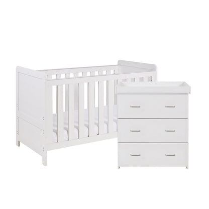 Caro 2 Piece Nursery Furniture Set - White Wash