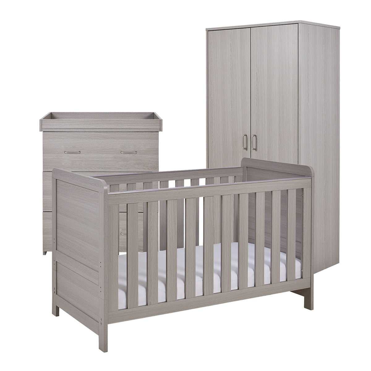 Caro 3 Piece Nursery Furniture Set - Grey Wash