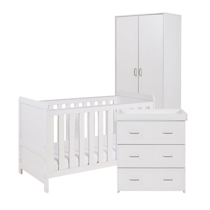 Caro 3 Piece Nursery Furniture Set - White Wash