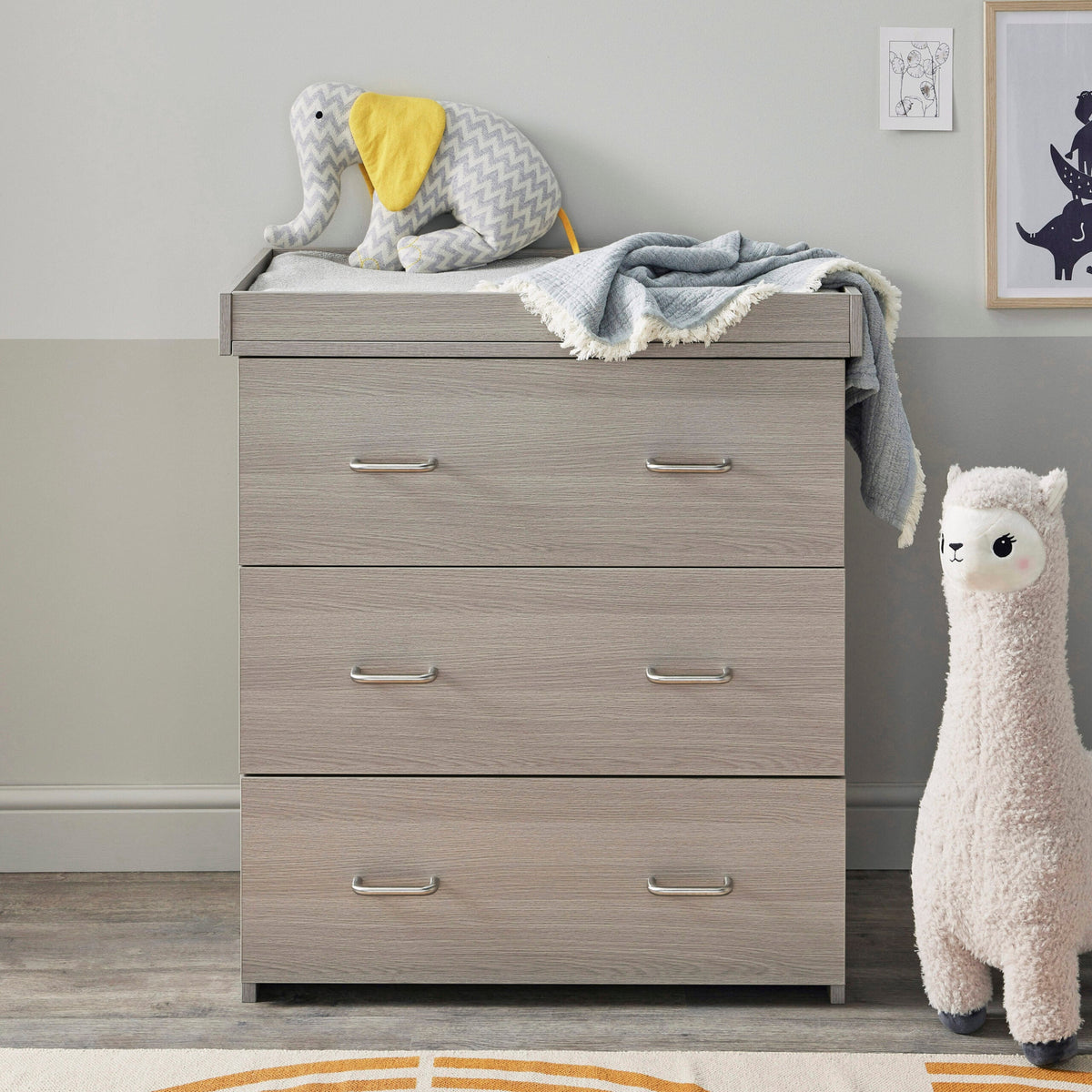 Caro Nursery Chest Changer - Grey Wash
