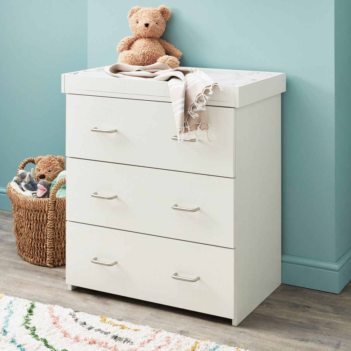 Caro Nursery Chest Changer - White Wash