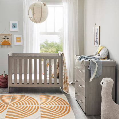 Caro Mini 2 Piece Nursery Furniture Set - Grey Wash