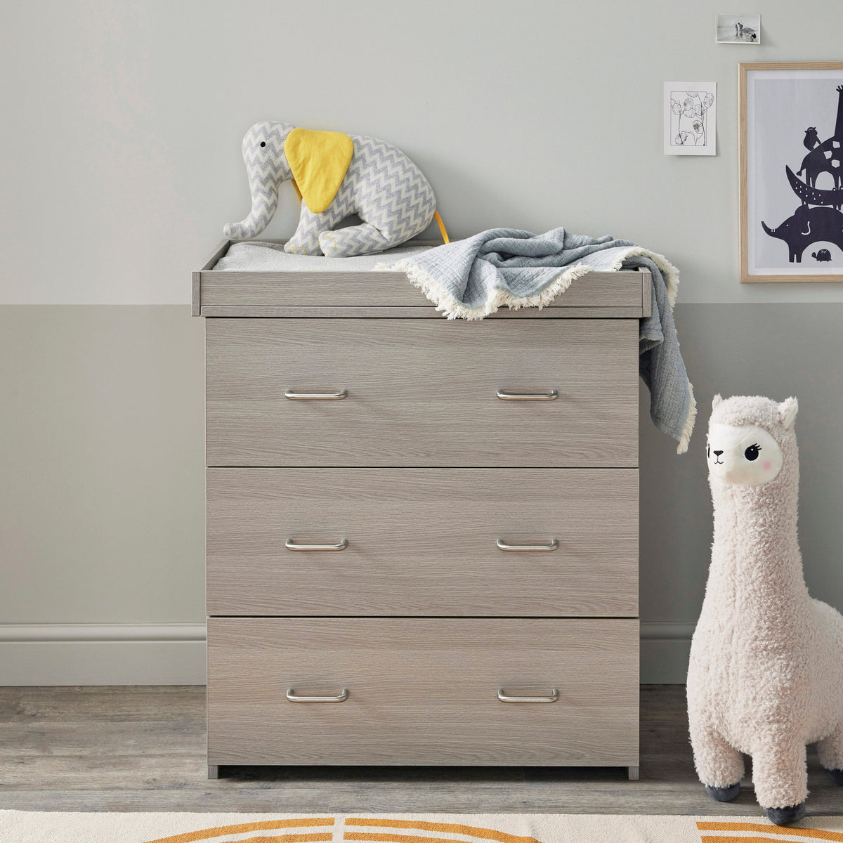 Caro Mini 2 Piece Nursery Furniture Set - Grey Wash