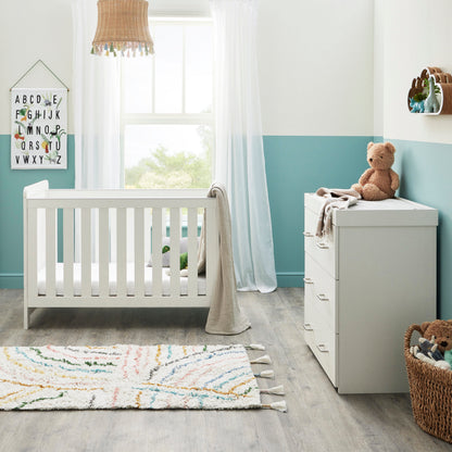 Caro Mini 2 Piece Nursery Furniture Set - White Wash