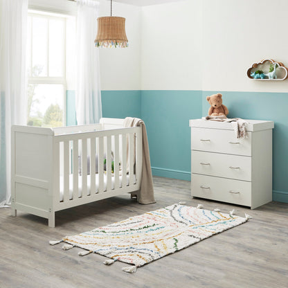 Caro Mini 2 Piece Nursery Furniture Set - White Wash