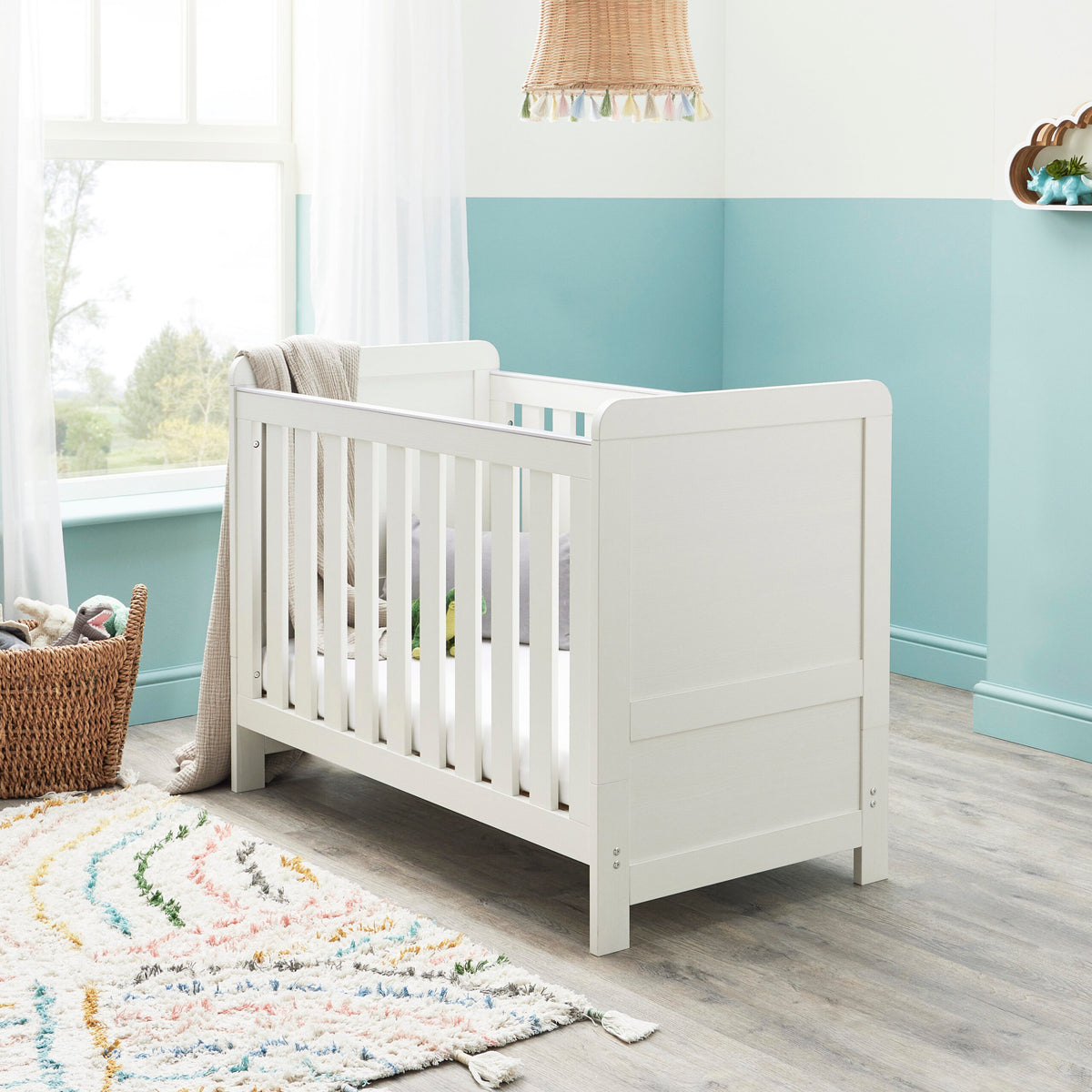 Caro Mini 2 Piece Nursery Furniture Set - White Wash