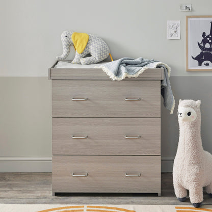 Caro Mini 3 Piece Nursery Furniture Set - Grey Wash