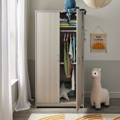 Caro Nursery Wardrobe - Grey Wash