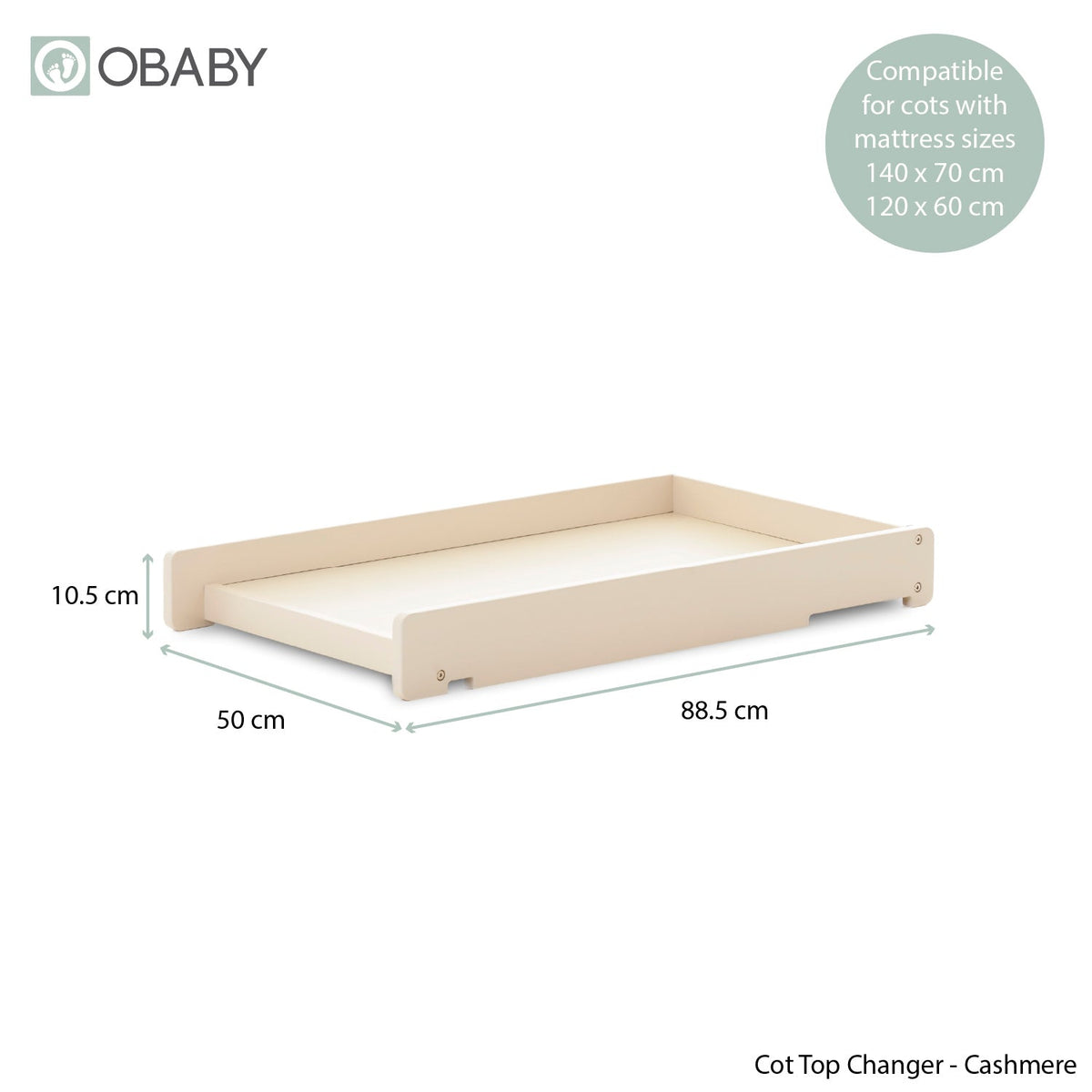 Obaby Cot Top Changer - Cashmere (5)