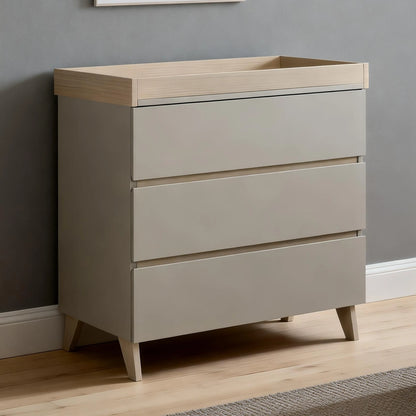 Dante 3 Piece Nursery Room Set + Cot Top Changer - Cashmere