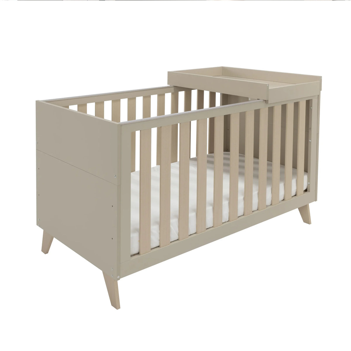 Dante 3 Piece Nursery Room Set + Cot Top Changer - Cashmere