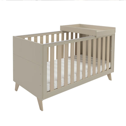 Dante 3 Piece Nursery Room Set + Cot Top Changer - Cashmere