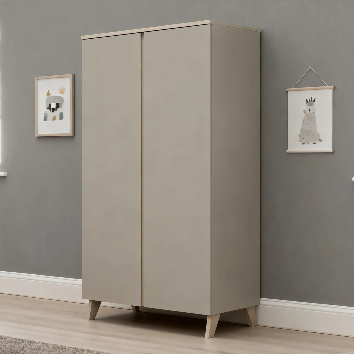 Dante 3 Piece Nursery Room Set + Cot Top Changer - Cashmere