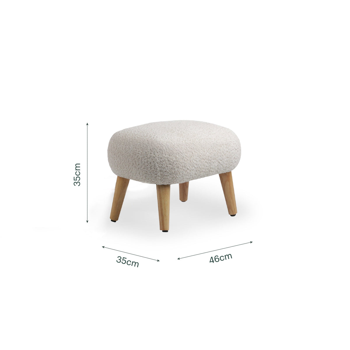 Etta Footstool - Bouclé Mushroom