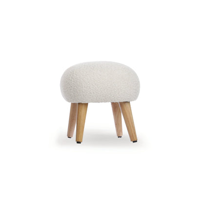 Etta Footstool - Bouclé Off White