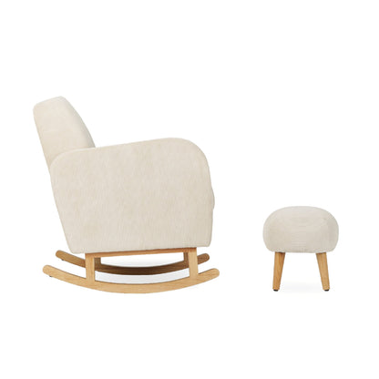 Etta Nursing Chair & Footstool - Sand