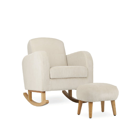 Etta Nursing Chair & Footstool - Sand