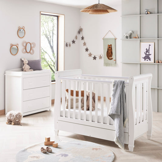 Eva 2 Piece Nursery Furniture Set - White