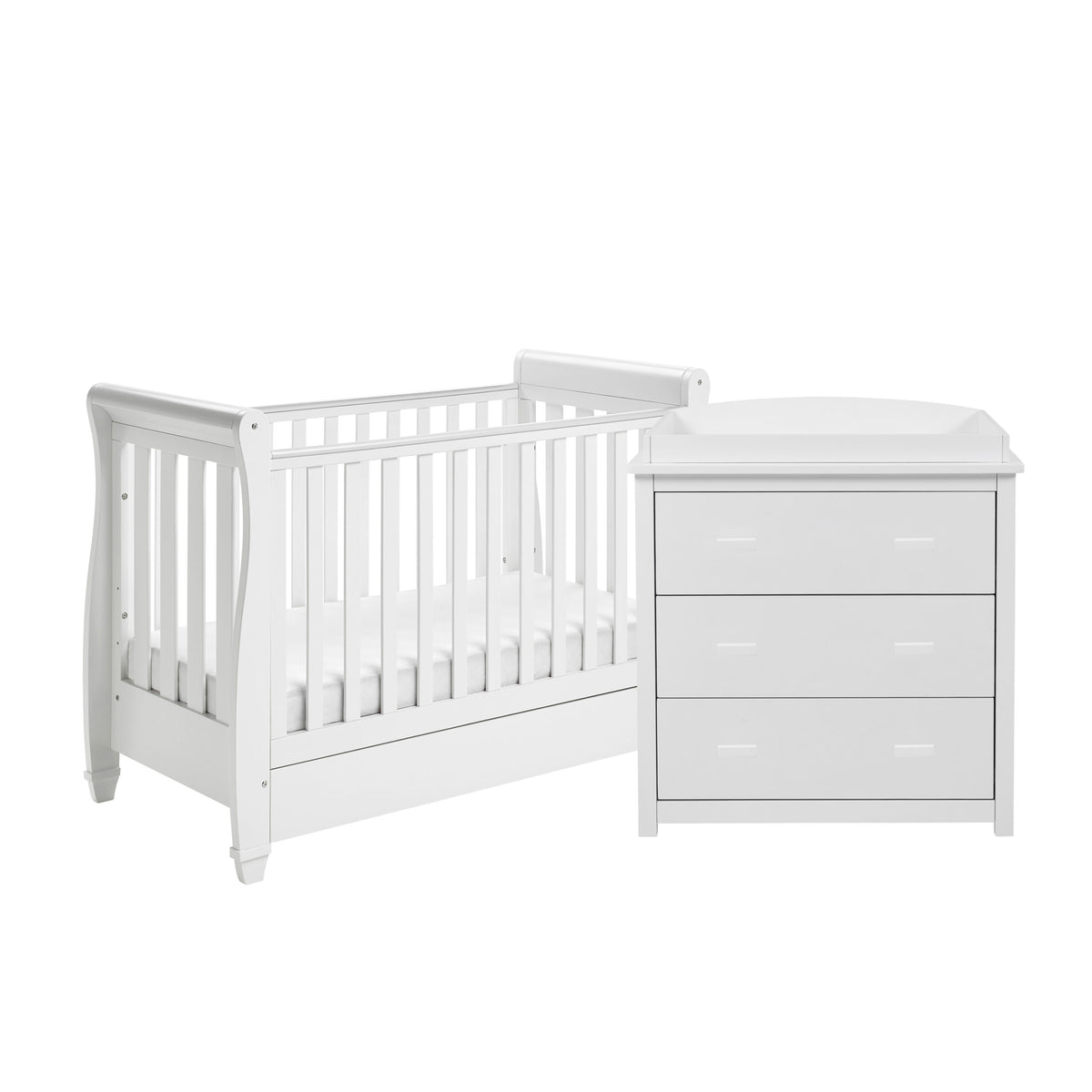 Eva 2 Piece Nursery Furniture Set - White