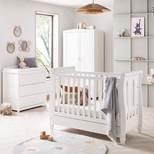 Eva 3 Piece Nursery Furniture Set - White