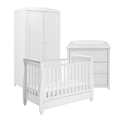 Eva 3 Piece Nursery Furniture Set - White