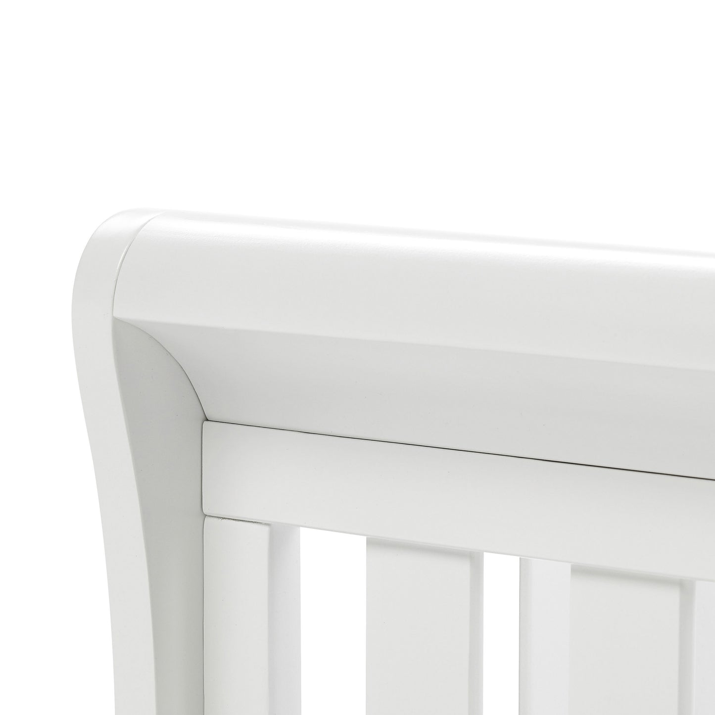 Eva Sleigh Cot Bed Dropside with Drawer - White