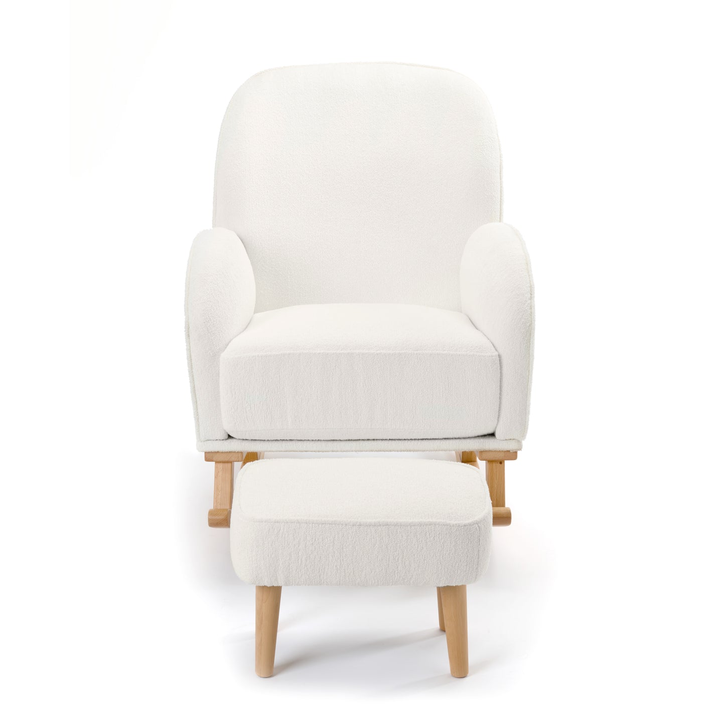 Freya Nursing Chair with Footstool – Off White Bouclé