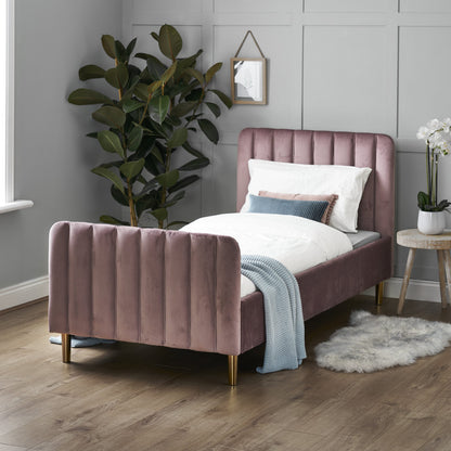 Gatsby Single Bed - Dusty Pink