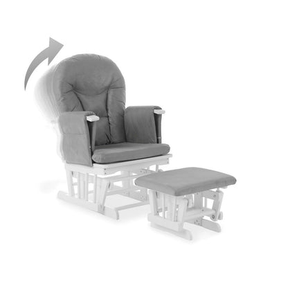 Obaby Reclining Glider Chair & Stool - Grey (3)