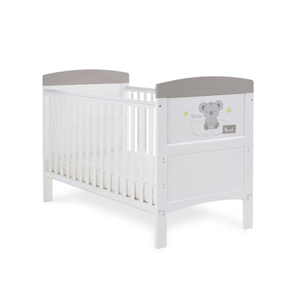 Grace Inspire Cot Bed & Underdrawer - Hello World Koala - Grey (3)