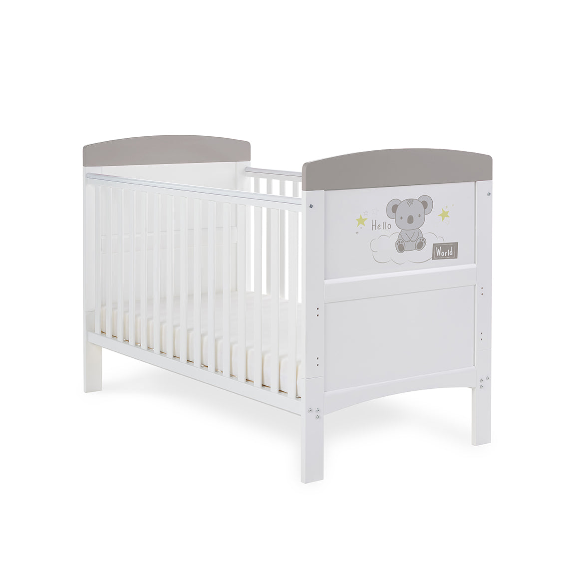 Grace Inspire Cot Bed - Hello World Koala - Grey