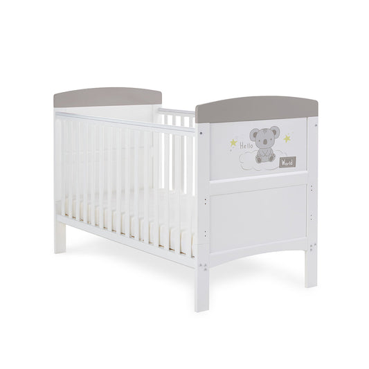 Grace Inspire Cot Bed - Hello World Koala - Grey