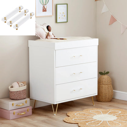 Kimi XL Acrylic 2 Piece Nursery Furniture Set