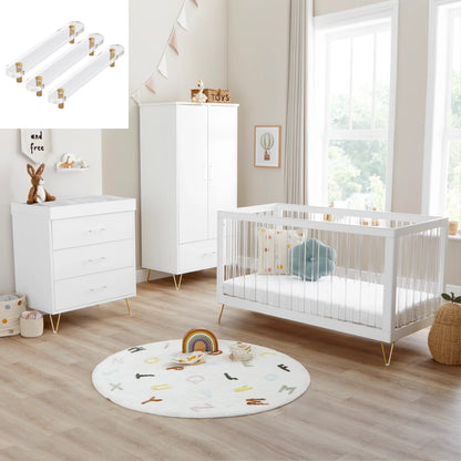 Kimi XL Acrylic 3 Piece Nursery Furniture Set