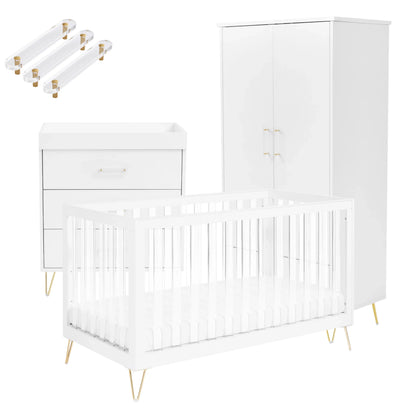 Kimi XL Acrylic 3 Piece Nursery Furniture Set