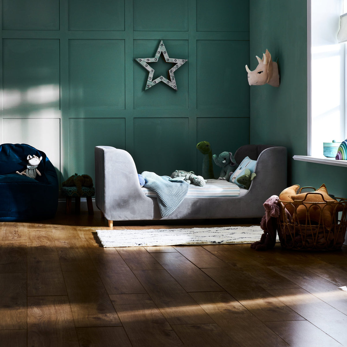 Lumi Toddler Bed - Velvet Grey
