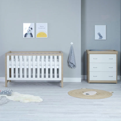 Luno 2 Piece Nursery Furniture Set - Oak White